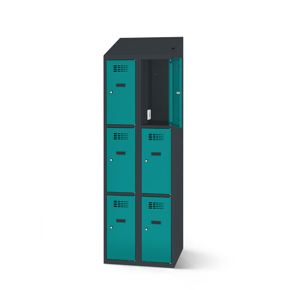 faecherschrank-ladefunktion-2x3-2180-020300-0601112-anthrazitgrau-tuerkisblau